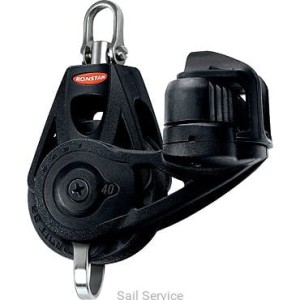 Blok pojedynczy z szeklą zaczepem i knagą S40 BB Orbit RF45130 RONSTAN